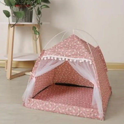 Cat Nest Portable Folding Pet Tent Cat House Cage For Cat Tent Playpen Puppy Kennel Easy Operation Fence With Screen Door