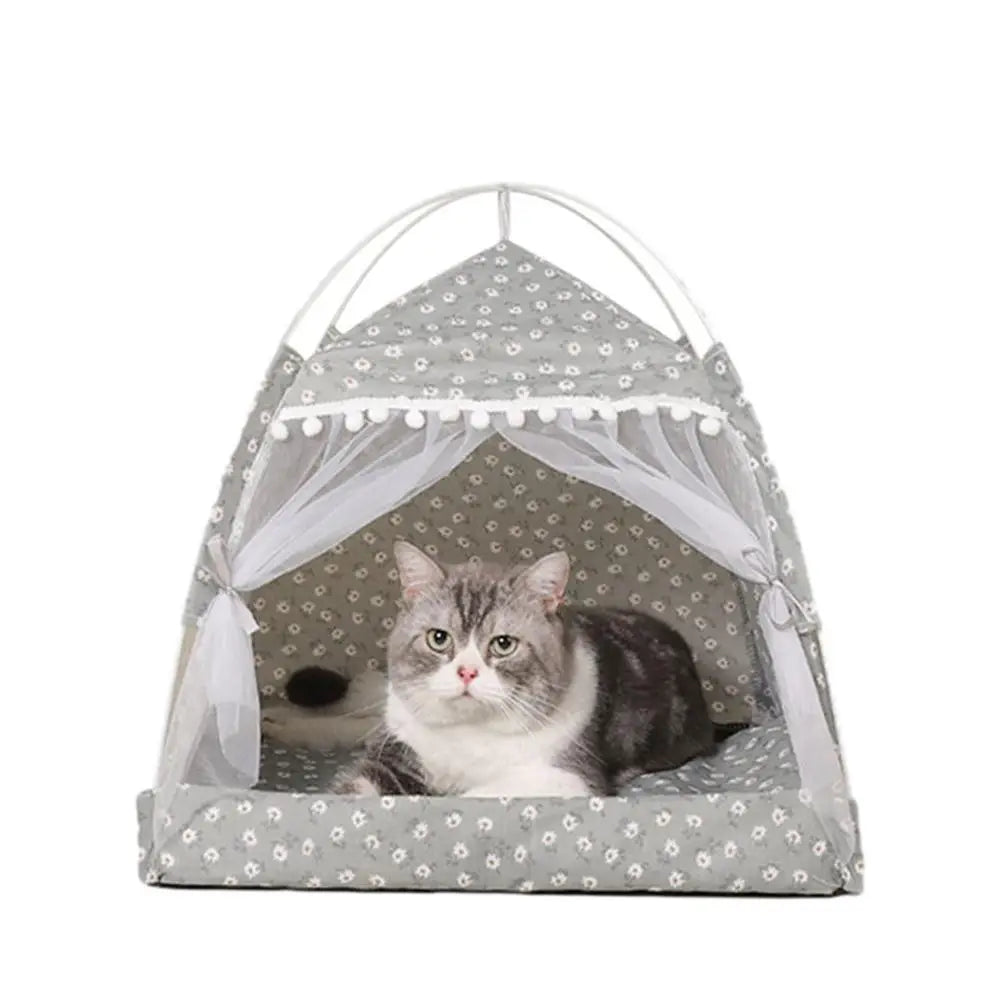 Cat Nest Portable Folding Pet Tent Cat House Cage For Cat Tent Playpen Puppy Kennel Easy Operation Fence With Screen Door