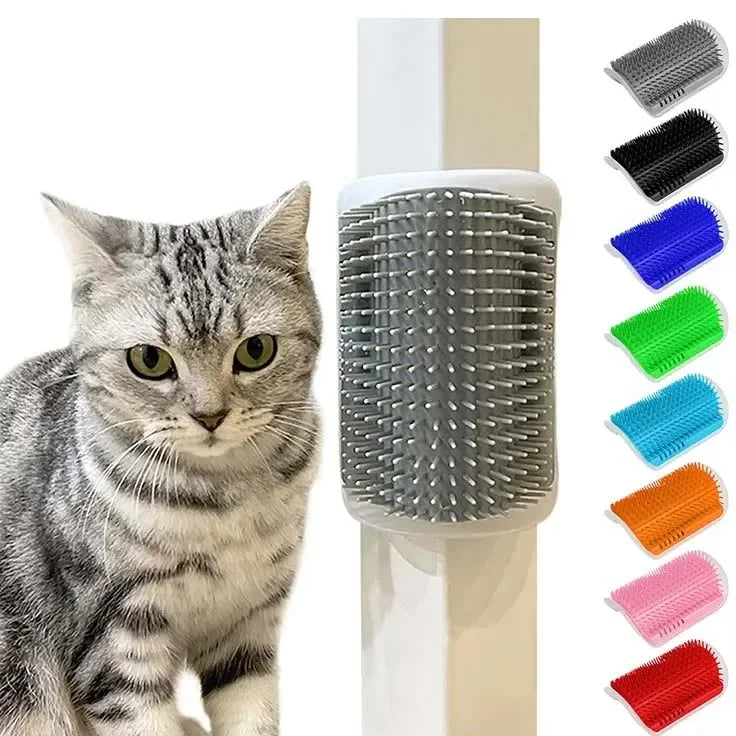 Cat Wall Brush Corner Cat Scratching Comb Brush Removes Pet Hairs Grooming For Cats Accessories Products Supplies Home Garden