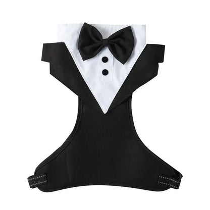 Formal Dog Wedding Suit with Leash Ring Dog Tuxedo Clothes Soft Breathable Dogs Tuxedo Wedding Party Suit for Small Medium Dogs