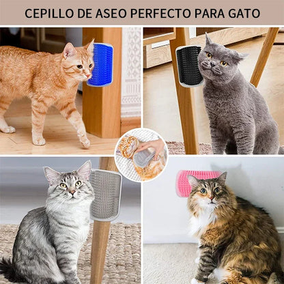 Cat Wall Brush Corner Cat Scratching Comb Brush Removes Pet Hairs Grooming For Cats Accessories Products Supplies Home Garden