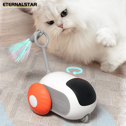 Intelligent Cat Toy Car Interactive Toy Ball Electric Remote Control Toy Car Fun Entertainment Toys Feather Stick Pet Supplies