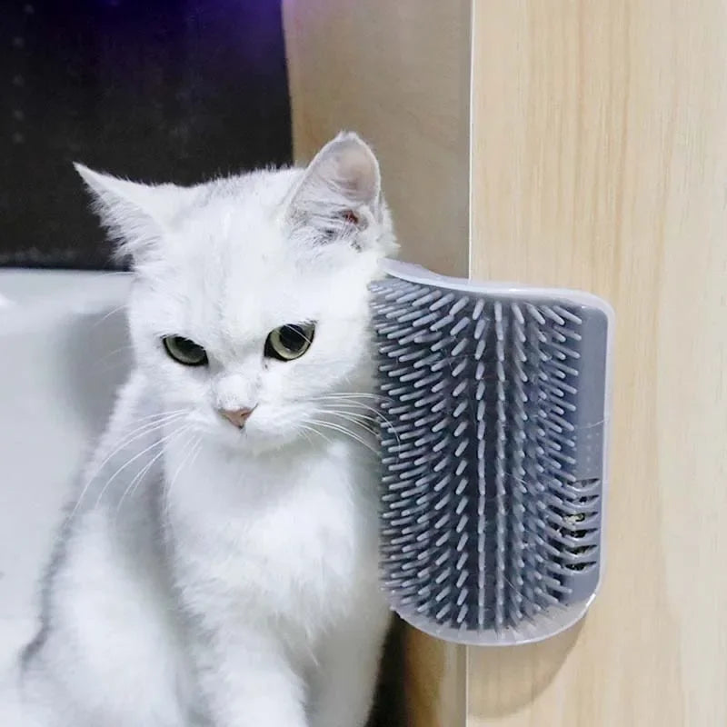 Cat Wall Brush Corner Cat Scratching Comb Brush Removes Pet Hairs Grooming For Cats Accessories Products Supplies Home Garden